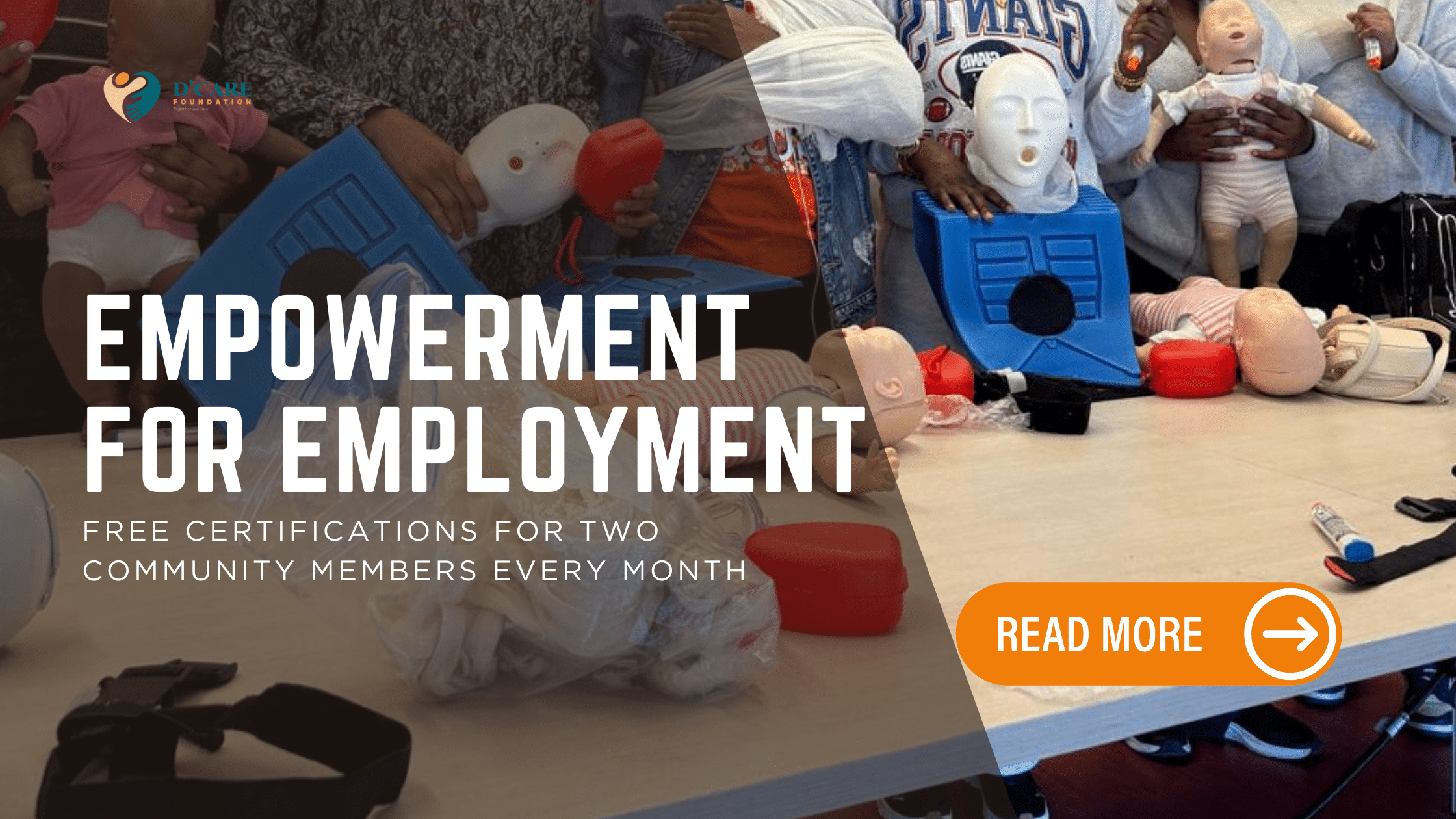 Empowerment for Employment: Free Health & Safety Certifications for Two Community Members Every Month